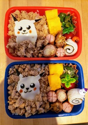幼稚園のお弁当第69段!!ピカチュウ♪-レシピのメイン写真