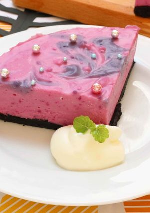 ハロウィン♪マーブルレアチーズケーキ-レシピのメイン写真