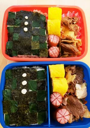 幼稚園のお弁当第72段!!鬼滅の刃!!-レシピのメイン写真