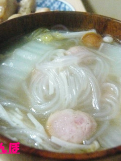 中華風 白菜と春雨スープ　-レシピのメイン写真