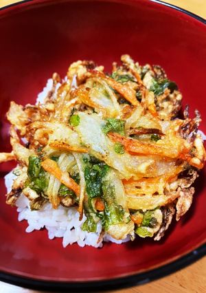 大人の給食☆かき揚げ丼（ほたて）-レシピのメイン写真