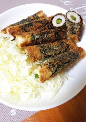 竹輪のアスパラ海苔揚げ-レシピのメイン写真