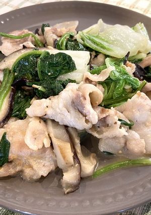 (サタふく)県産野菜と豚肉のみそマヨ炒め-レシピのメイン写真
