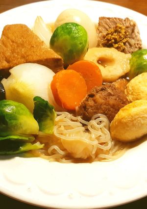 蛸と新玉葱と芽キャベツの春おでん発酵玉葱-レシピのメイン写真