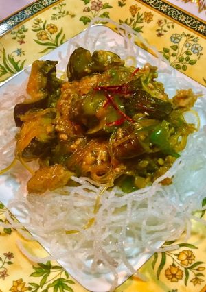 No2693麻婆茄子味噌春雨-レシピのメイン写真