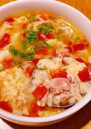 もち麦とベーコンのにんにくスープ-レシピのメイン写真