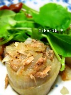 ツナ玉ネギ@玉ネギカップ-レシピのメイン写真