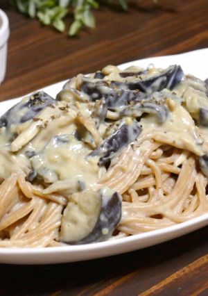ヴィーガン仕様☆なすの濃厚クリームパスタ-レシピのメイン写真