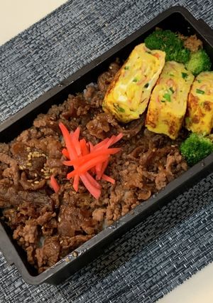 2種の甘辛牛肉弁当　2020/10/24-レシピのメイン写真