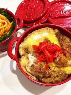 のっけ弁当(ミニカツ丼とパスタ)-レシピのメイン写真