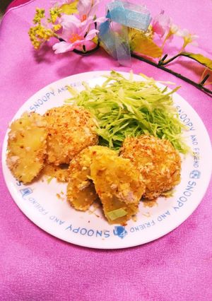 揚げないプレーンコロッケとカレーコロッケ-レシピのメイン写真