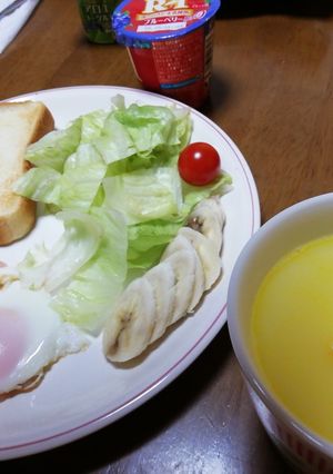 口内炎治りかけ;いつもの朝ごはん-レシピのメイン写真