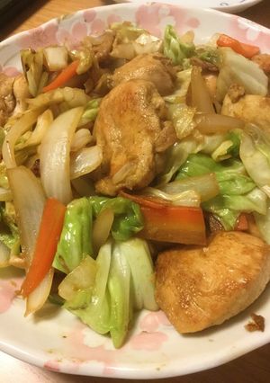 速攻レシピ！鶏肉の野菜炒め(カレー味)-レシピのメイン写真