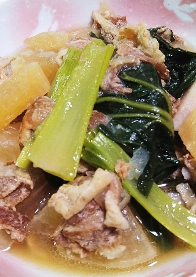豚バラ肉と大根と冷凍里芋の煮物-レシピのメイン写真