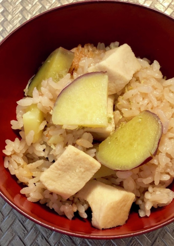 秋　さつまいもの炊き込みご飯-レシピのメイン写真