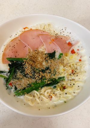 レンジで簡単！サッポロ1番塩ミルク-レシピのメイン写真