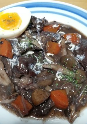 牛すじ赤ワイン煮込み-レシピのメイン写真