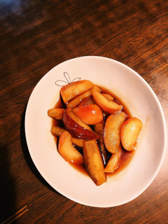 甜菜糖で皮付き林檎の甘煮♡♡-レシピのメイン写真