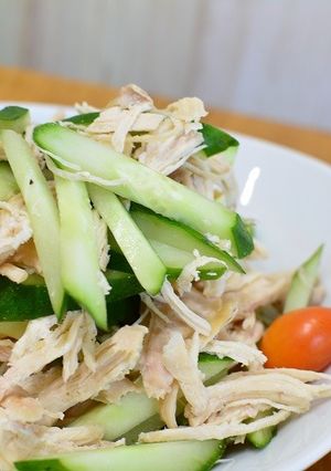 簡単♬しっとり鶏むね肉でバンバンジー★-レシピのメイン写真