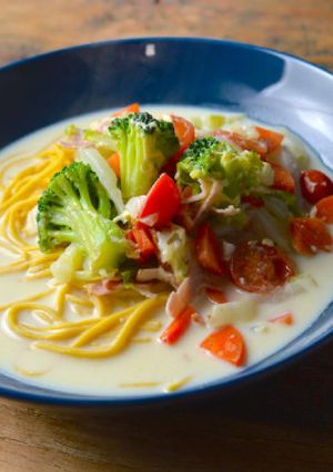 糖質制限！白菜の豆乳スープパスタ-レシピのメイン写真