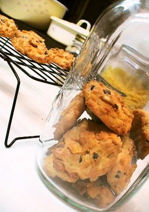 チョコとバナナチップのクッキー-レシピのメイン写真