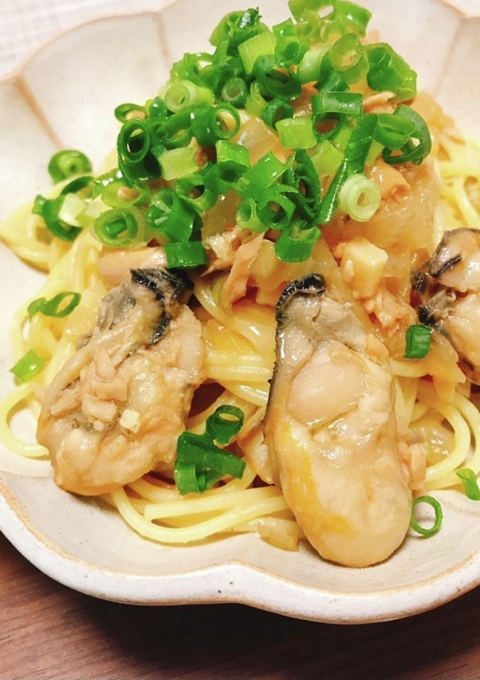 牡蠣と玉ねぎの和風パスタ-レシピのメイン写真