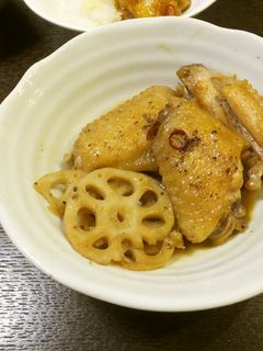 手羽先とレンコンの炒め煮-レシピのメイン写真