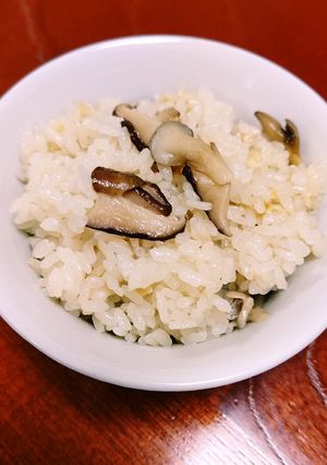新米、白だし、きのこの炊きこみごはん-レシピのメイン写真