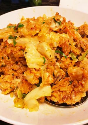 冷凍餃子で簡単キムチチャーハン-レシピのメイン写真