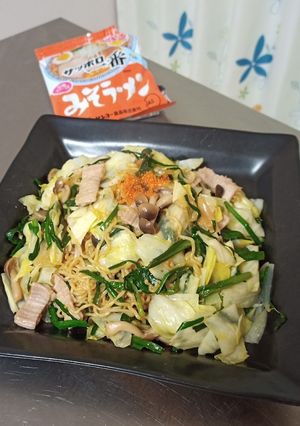ハカタ一番?モツ鍋風焼きラーメン-レシピのメイン写真
