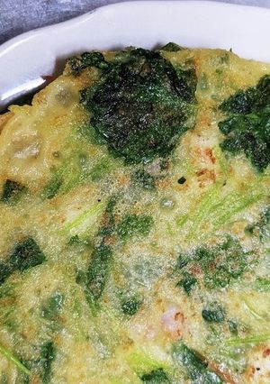 春の味三つ葉大量消費たっぷりチヂミ-レシピのメイン写真