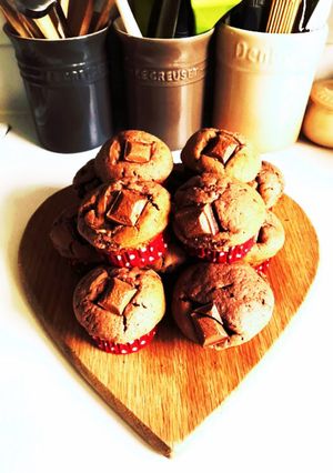簡単美味ワンボールチョコバナナマフィン-レシピのメイン写真