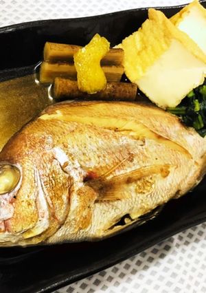 煮魚（鯛とごぼう）-レシピのメイン写真