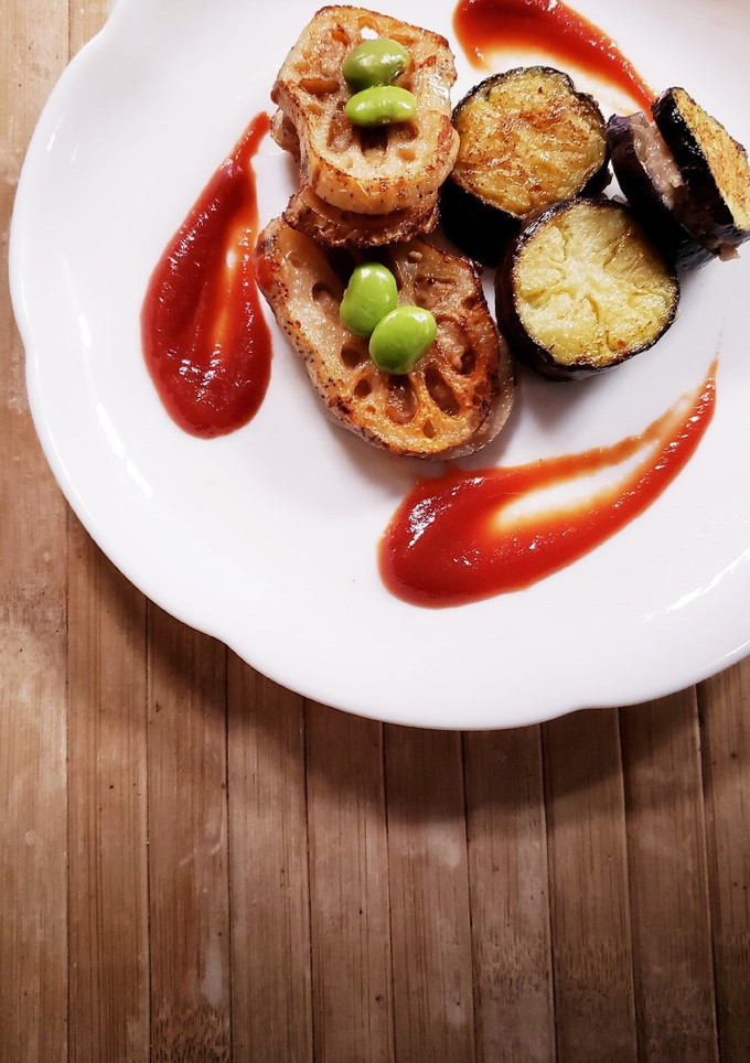 蓮根 茄子のはさみ焼き-レシピのメイン写真