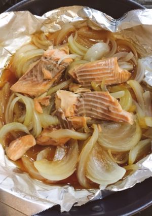 簡単！生鮭と玉ねぎのみりん醤油-レシピのメイン写真