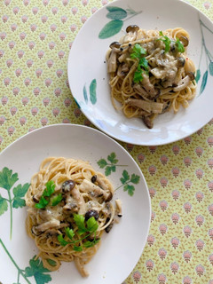 バーニャカウダソースできのこパスタ-レシピのメイン写真