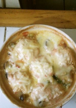 豆乳味噌トマトベースの鶏団子洋風鍋-レシピのメイン写真