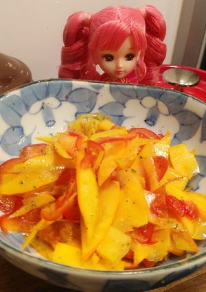 リカちゃん♡かぼちゃパプリカハーブサラダ-レシピのメイン写真