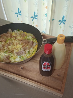 キャベツたっぷりモダン焼きビーフン-レシピのメイン写真