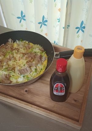 キャベツたっぷりモダン焼きビーフン-レシピのメイン写真