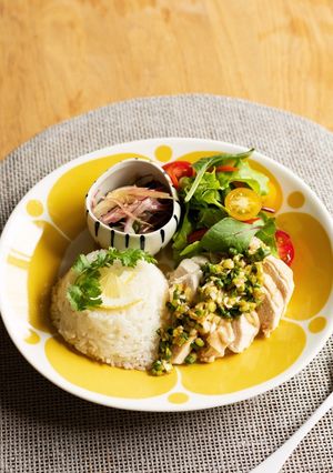 妊婦飯♪ねぎのカオマンガイプレート①-レシピのメイン写真