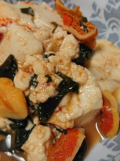 ホヤのワカメ豆腐和え-レシピのメイン写真