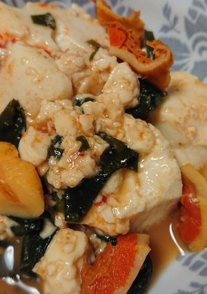 ホヤのワカメ豆腐和え-レシピのメイン写真