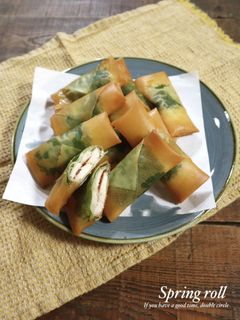サラダチキンの梅しそ春巻き-レシピのメイン写真