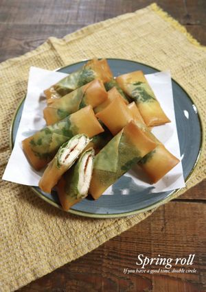 サラダチキンの梅しそ春巻き-レシピのメイン写真