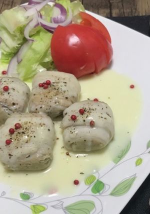 太刀魚の蒸し物　ベシャメルソース添え-レシピのメイン写真