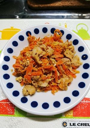 豚バラの人参シリシリ風q(^-^q)-レシピのメイン写真