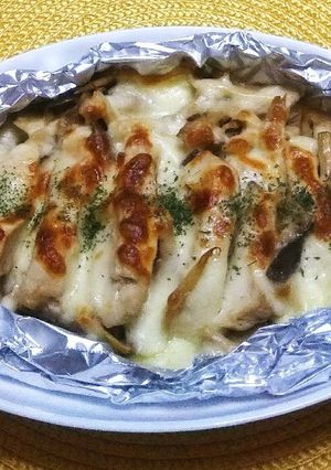 鶏胸肉とエリンギのチーズ焼き-レシピのメイン写真