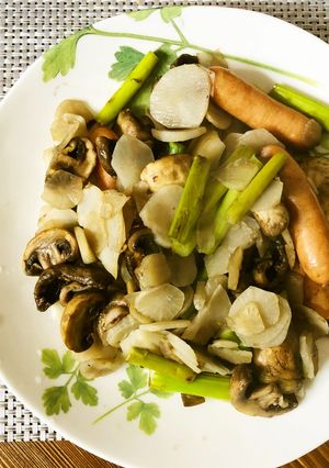 ソーセージと菊芋入り野菜炒め-レシピのメイン写真