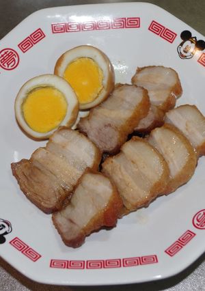 【簡単】豚バラブロックで作る焼豚と煮卵-レシピのメイン写真